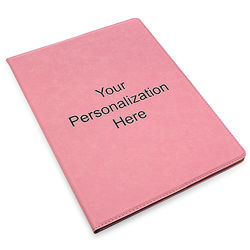 Personalized Portfolio in Pink Leatherette with Legal Pad