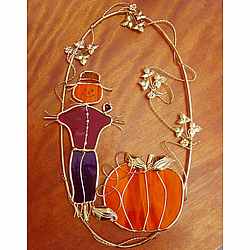 Harvest Ring with Scarecrow and Pumpkin
