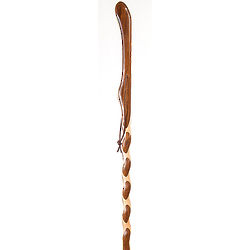Twisted Bocote and Maple Two Tone Hiking Staff