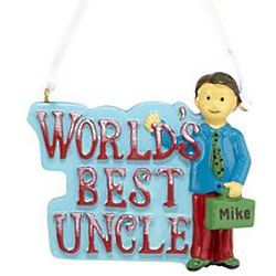Personalized World's Best Uncle Ornament