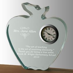 Apple for Teacher Personalized Clock