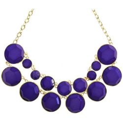 Designer Inspired Double Layer Purple Bubble Necklace