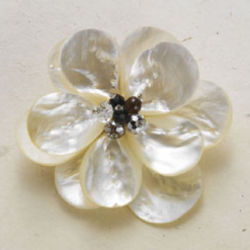Mother of Pearl Blossom Brooch