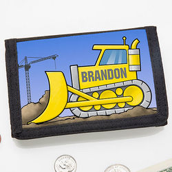 Construction Truck Personalized Wallet