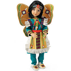 Beautiful Butterfly Dancer Native American Inspired Child Doll