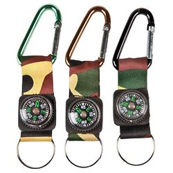 Camouflage Belt Clip Compass Key Chain Toy