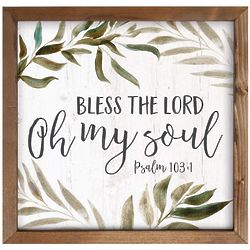 Bless The Lord Psalm Framed Wall Plaque