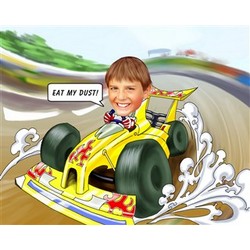 Race Car Caricature from Photos