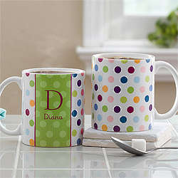 Polka Dot Personalized Coffee Mug