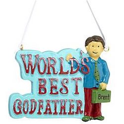 Personalized World's Best Godfather Ornament