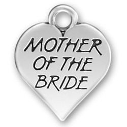 Mother of the Bride Sterling Silver Heart Charm