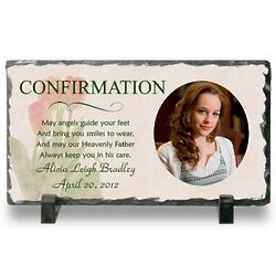 Personalized Confirmation Photo Slate Plaque