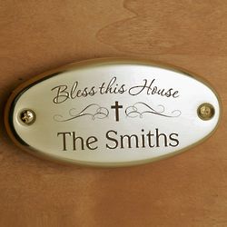 Bless This House Door Plate