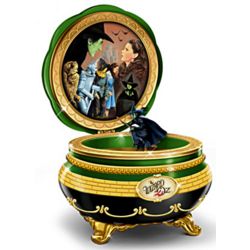 The Wizard of Oz Porcelain Music Box with Spinning Wicked Witch