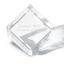 Crystal Cube Paperweight