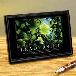 Leadership Leaf Framed Desktop Print