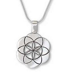 Sterling Silver Seed of Life Pendant Necklace