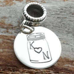 Mason Jar of Love Personalized Charm Bead