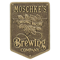 Personalized Original Recipe Brewing Company Plaque