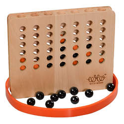 Four in a Row Wooden Game
