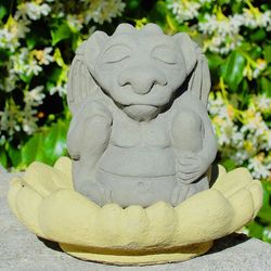 Small Meditating Gargoyle Garden Sculpture