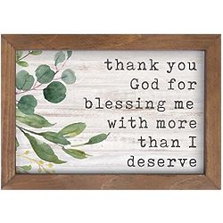 Thank You God Framed 7x10 Wall Plaque