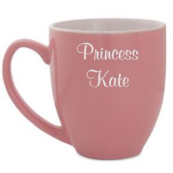 Personalized Pink Bistro Coffee Mug