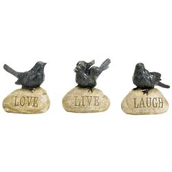 Live, Laugh, Love Bird Figurines
