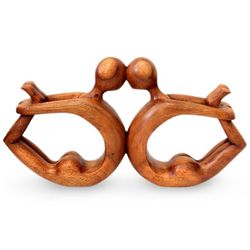 Yoga Circle of Love Wood Sculpture