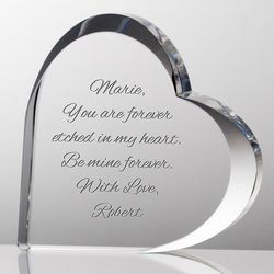Personalized Crystal Heart Plaque