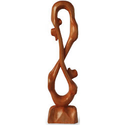 Love Infinity Artisan Crafted Romantic Wood Sculpture