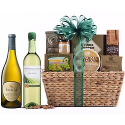 White Wine Delight Gift Basket