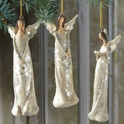 Grace, Joy and Hope Angel Ornaments