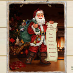 Personalized Santa's List Slate Plaque