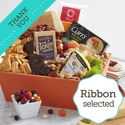 A Feast to Share Gift Basket with Thank You Ribbon