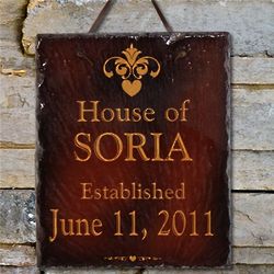 Our House Personalized Slate Plaque
