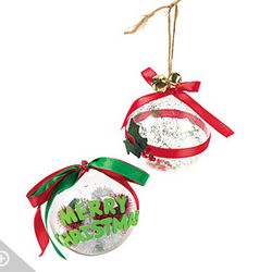 Six Design Your Own Large Clear Ornaments