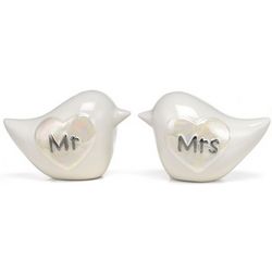 Mr. and Mrs. Lovebirds Cake Toppers