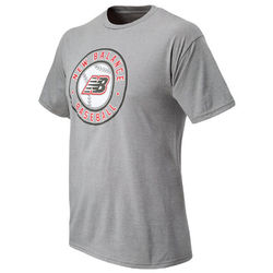 Men's Athletic 603 Circle Baseball T-Shirt in Grey