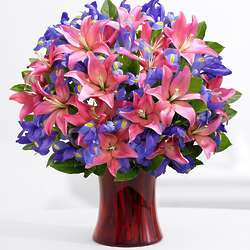 Premium Truly Spectacular Lilies and Irises Bouquet