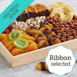 Delicious Wishes Gift Tray with Get Well Ribbon