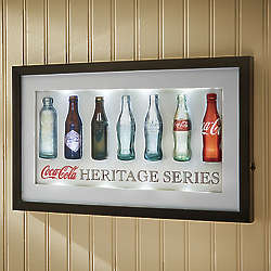 Coca-Cola Bottles Lighted 3-D Wall Sign