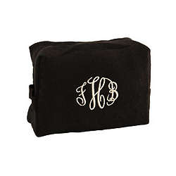 Personalized Large Cosmetic Bag in Black