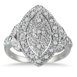 .25 Carat Diamond Antique Ring in .925 Sterling Silver