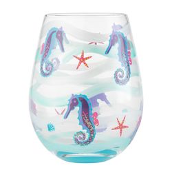 Seahorse Stemless Wine Glass