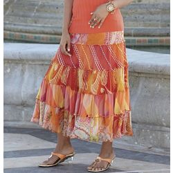 Tropical Picnic Tiered Skirt