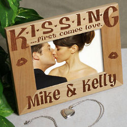 Personalized Valentine's Day Kiss Me Frame