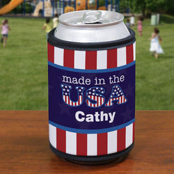 Personalized Made in the USA Can Wrap Koozie