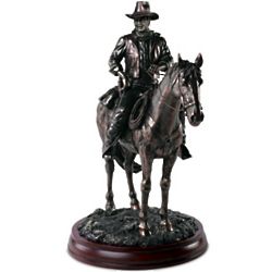 John Wayne Riding Dolar Bronze Sculpture
