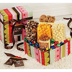 Striped Snack Sampler Gift Box